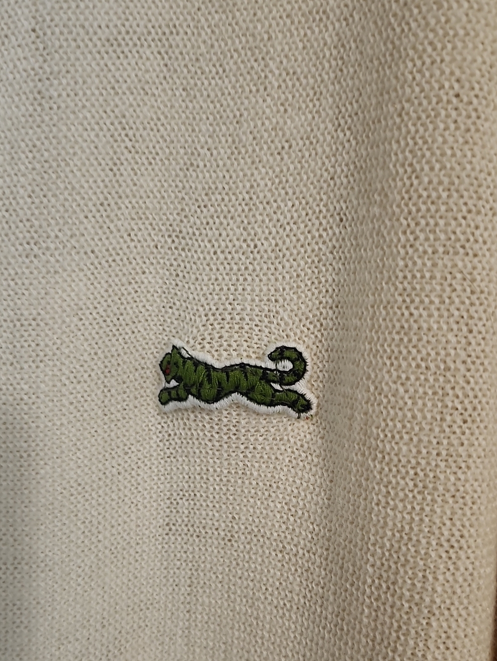Le Tigre Men's Cream V-Neck Button Cardigan - Picture 2 of 12